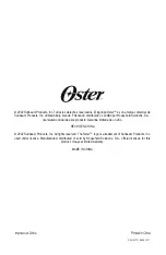 Предварительный просмотр 22 страницы Oster OS-ELB20SH Instruction Manual