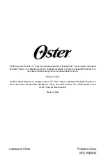 Preview for 18 page of Oster OS-WD1800 Instruction Manual