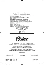 Preview for 28 page of Oster OSTERIZER Instruction Manual