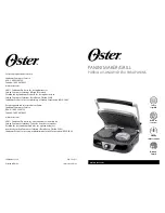 Oster panini maker/grill User Manual preview