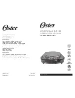 Oster Solid Single burner User Manual предпросмотр