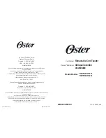 Preview for 1 page of Oster TSSTRT2SST-033 User Manual