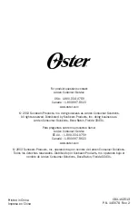 Предварительный просмотр 20 страницы Oster TSSTTRWA2 User Manual