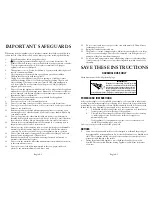 Preview for 2 page of Oster TSSTTVVG01 User Manual