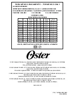 Предварительный просмотр 44 страницы Osterizer 250-22 Instruction Manual