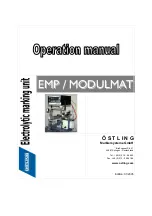 OSTLING EMP/MODULMAT Operating Manual preview