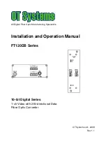 OT Systems FT120DB Series Installation And Operation Manual предпросмотр