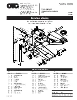 OTC 1503A Parts List And Operating Instructions preview