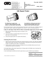 OTC 3052S Parts List & Operating Instructions preview