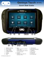 OTC Genisys Touch 561301 Quick Start Manual предпросмотр