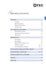 Предварительный просмотр 3 страницы Otec ECO mini dry Operating Instructions Manual