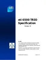 Preview for 1 page of oti 6500 TRIO Specification