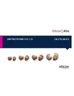 oticon Alta CIC Instruction Manual preview