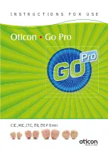 oticon Go Pro CIC Instructions For Use Manual preview