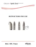 Preview for 1 page of oticon Spirit Zest BTE Instructions For Use Manual