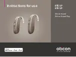 oticon Xceed BTE SP Instructions For Use Manual preview