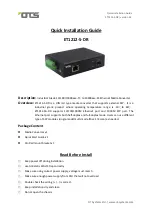 OTS ET1212-S-DR Quick Installation Manual preview