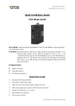 OTS ET1212PpH-SA-DR Quick Installation Manual предпросмотр