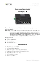 OTS ET4222PpH-S-DR Quick Installation Manual предпросмотр