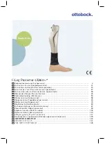 Предварительный просмотр 1 страницы Otto Bock C-Leg Protector 4X860 Series Instructions For Use Manual