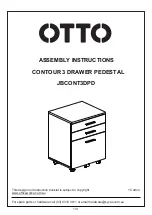 Otto CONTOUR 3 DRAWER PEDESTAL JBCONT3DPD Assembly Instructions Manual предпросмотр