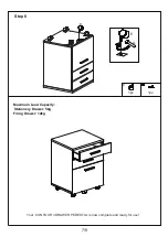 Предварительный просмотр 7 страницы Otto CONTOUR 3 DRAWER PEDESTAL JBCONT3DPD Assembly Instructions Manual