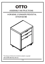 Предварительный просмотр 1 страницы Otto HORSENS 3 DRAWER PEDESTAL OTHOR3DWE Assembly Instructions Manual