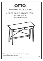 Preview for 1 page of Otto MERLOT SINGLE DRAWER DESК OTMERLOTOA Assembly Instructions Manual