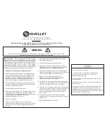 Предварительный просмотр 1 страницы Ouellet OCH-WB Series Installation And Maintenance Instructions