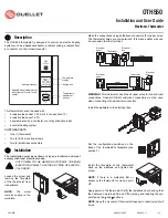 Ouellet OTH550 Installation And User Manual preview