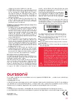 Preview for 23 page of Oursson FE2103D Instruction Manual