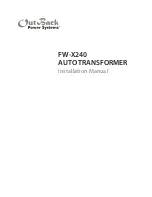 Outback Power Systems Auto Transformer FW-X240 Installation Manual предпросмотр