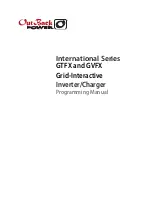 Предварительный просмотр 1 страницы OutBack Power GTFX Series Programming Manual