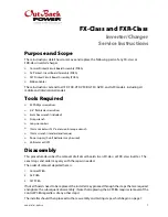 Outback FX-Class Service Instructions Manual preview