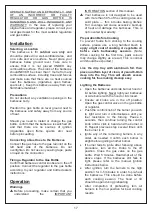 Preview for 17 page of Outback Meteor 4 MS4431H Installation, Assembly And Operating Instructions