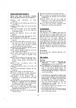 Preview for 15 page of Outback RB-H5060 Assembly And Operating Instructions Manual