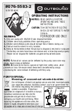 Предварительный просмотр 1 страницы Outbound 076-5583-2 Operating Instructions