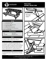 Outdoor Essentials PICNIC TABLE Assembly Instructions preview