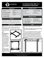 Предварительный просмотр 3 страницы Outdoor Essentials WOODLANDS 12x12 PERGOLA KIT Installation Instructions