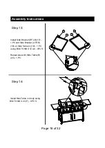 Предварительный просмотр 18 страницы Outdoor Gourmet 157872 Assembly Instructions & User Manual