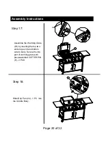 Предварительный просмотр 20 страницы Outdoor Gourmet 157872 Assembly Instructions & User Manual