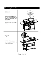 Предварительный просмотр 21 страницы Outdoor Gourmet 157872 Assembly Instructions & User Manual