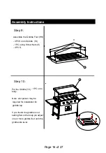 Preview for 16 page of Outdoor Gourmet 157969 Assembly Instructions & User Manual