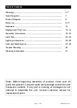 Предварительный просмотр 2 страницы Outdoor Gourmet FSOGBG1106 Assembly Instructions & User Manual