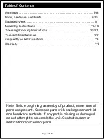 Preview for 2 page of Outdoor Gourmet FSOGBG4302 Assembly Instructions & User Manual