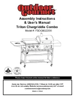 Outdoor Gourmet Triton FSOGBG2200 Assembly Instructions & User Manual preview