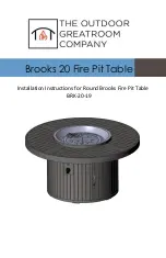 Outdoor GreatRoom Company BRK-20-19 Installation Instructions Manual предпросмотр