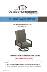 Outdoor GreatRoom Company LYNDALE SWIVEL ROCKER LSR-CA Assembly Instructions preview