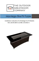 Outdoor GreatRoom Company Montego Installation Instructions Manual preview