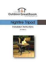 Outdoor GreatRoom Company Nightfire Tripod CFT-POD-K Installation Instructions Manual preview